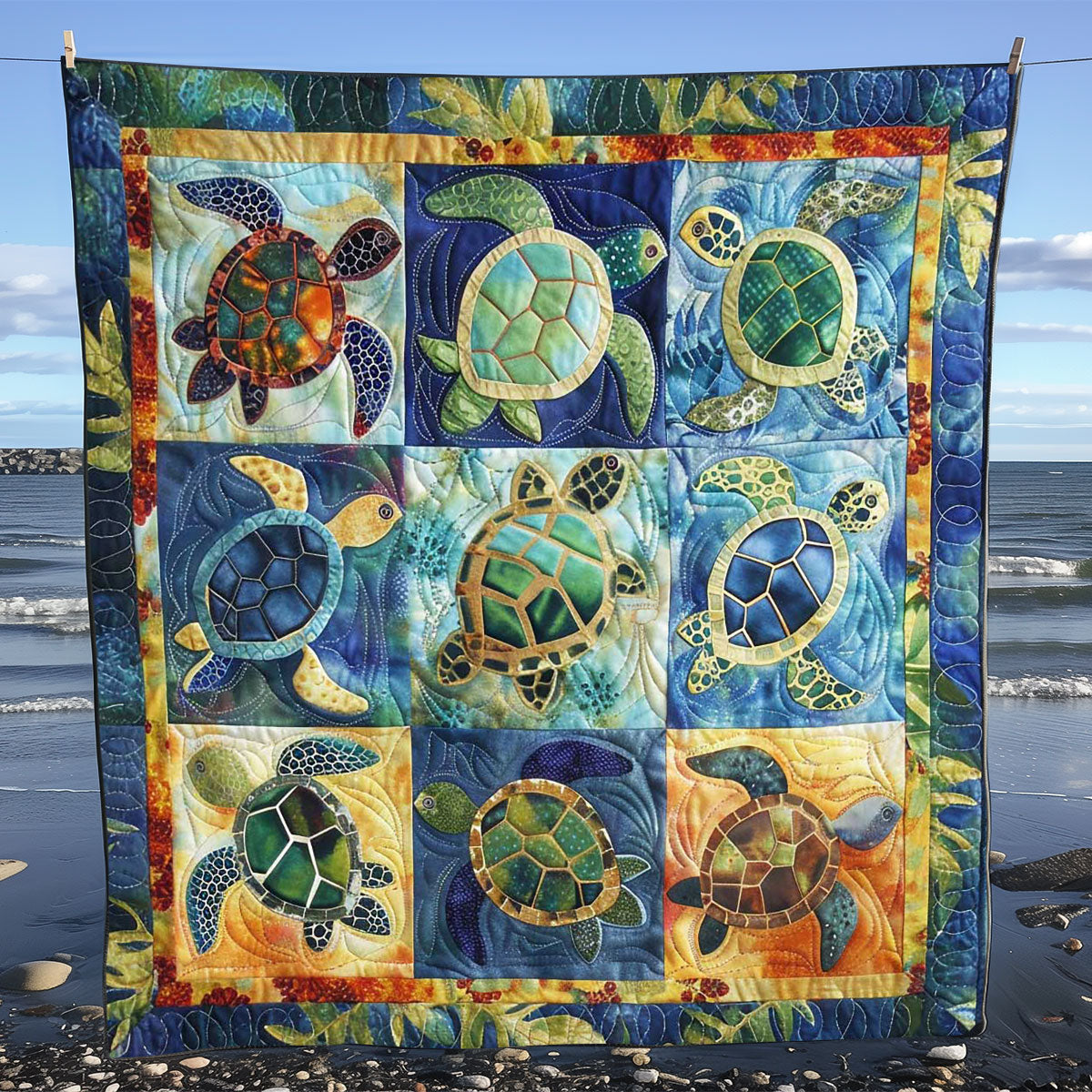 Turtle Snuggle WN0808148CL Quilt