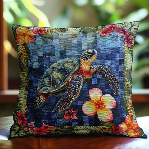 Turtle Tide Blossoms WN3007094CL Quilt Pillow Case