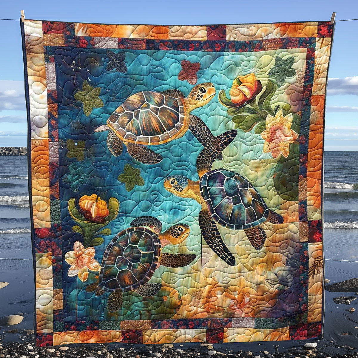 Turtle Tide Dream WN0808059CL Quilt