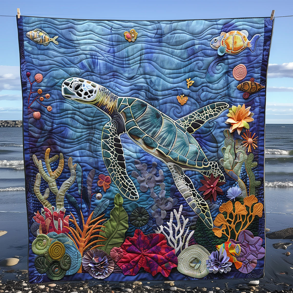 Turtle Undersea Magic WN1008093CL Quilt