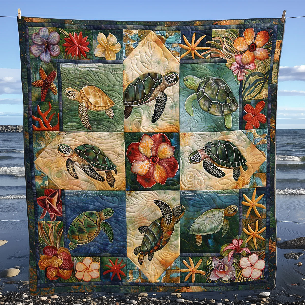 Turtle Voyage WN0808032CL Quilt