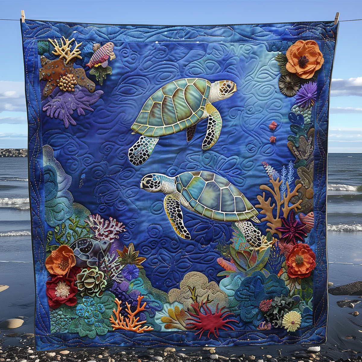 Turtle’s Reef Serenity Throw WN1008090CL Quilt