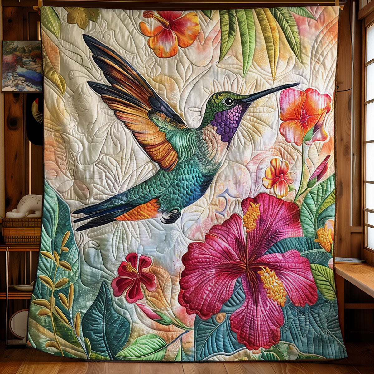 Vibrant Hummingbird WM0909015CL Quilt