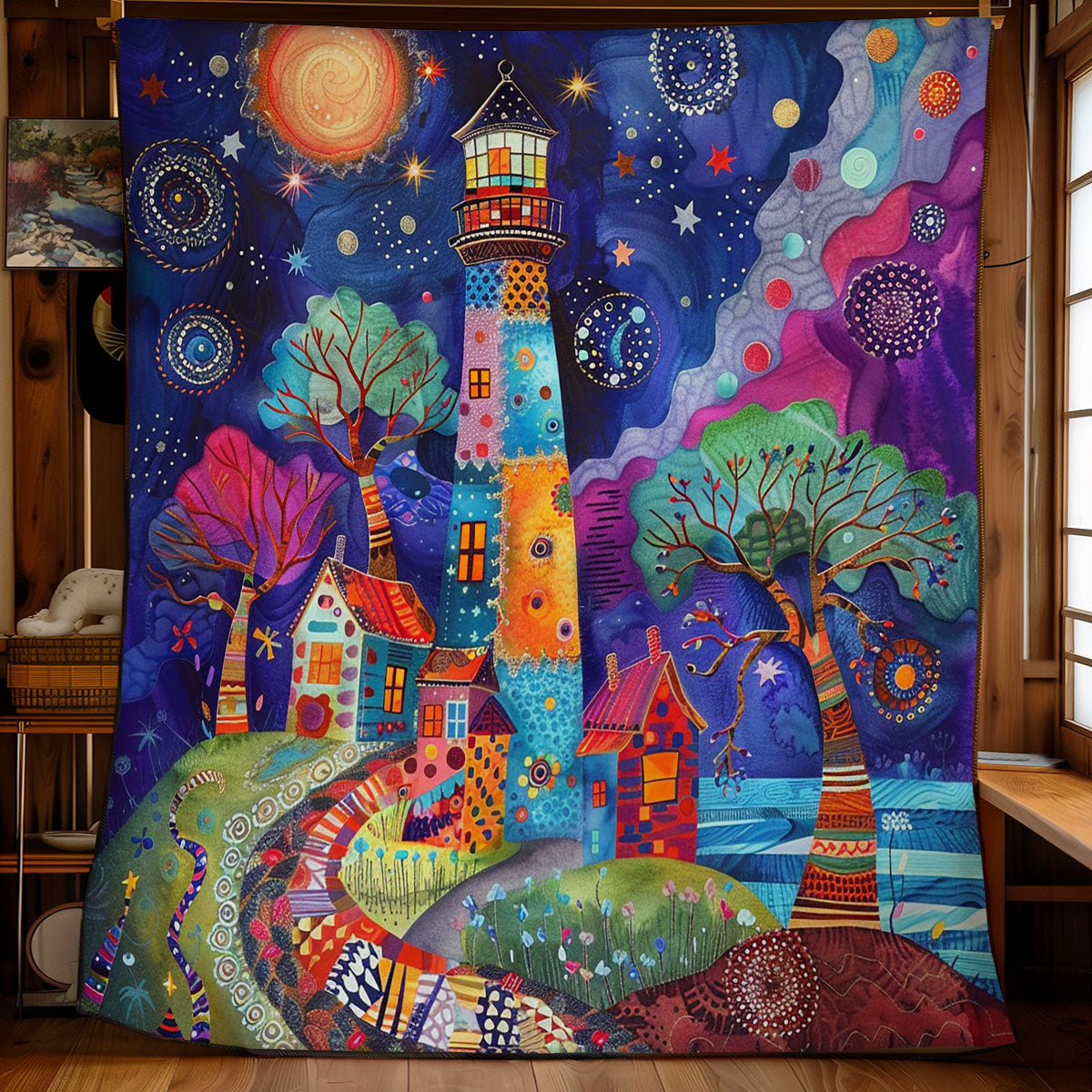 Vibrant Night And Tower WM0909003CL Quilt