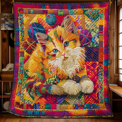 Vibrants Cat And Yarn WM2408037CL Quilt