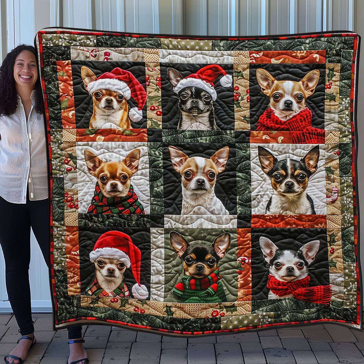 Vintage Chihuahua SR1608009CL Quilt