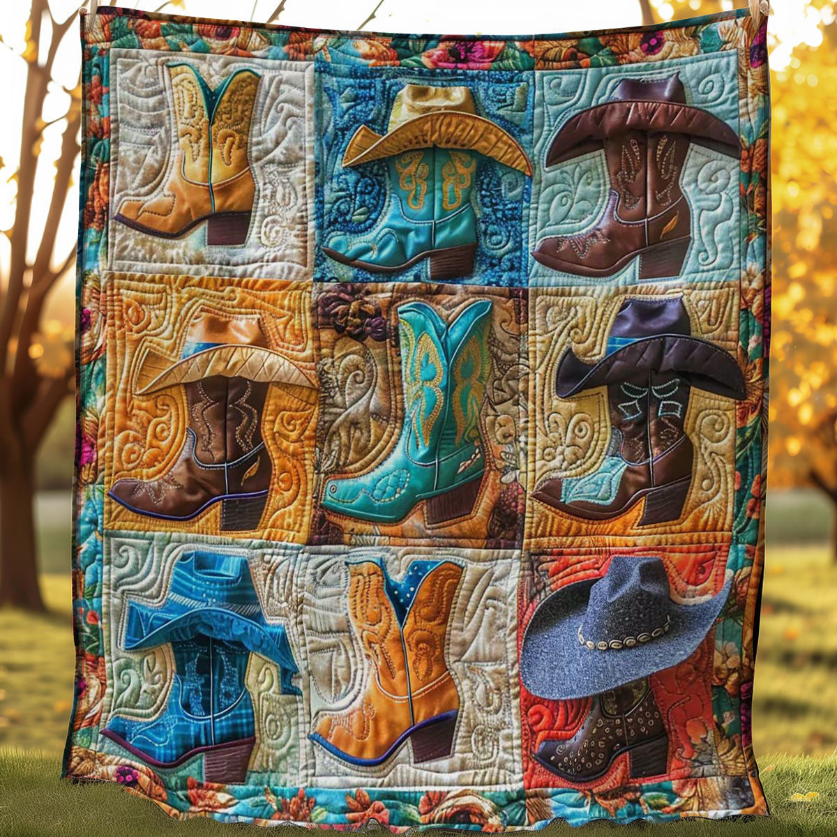 Vintage Cowboy Boots WN2108060CL Quilt