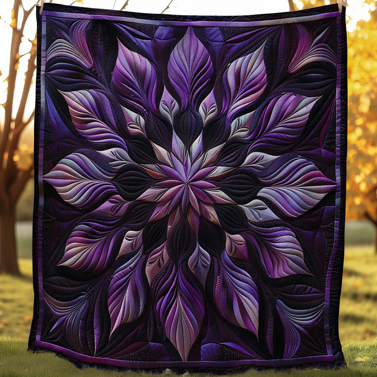 Violet Purple Flower WN1508103CL Quilt