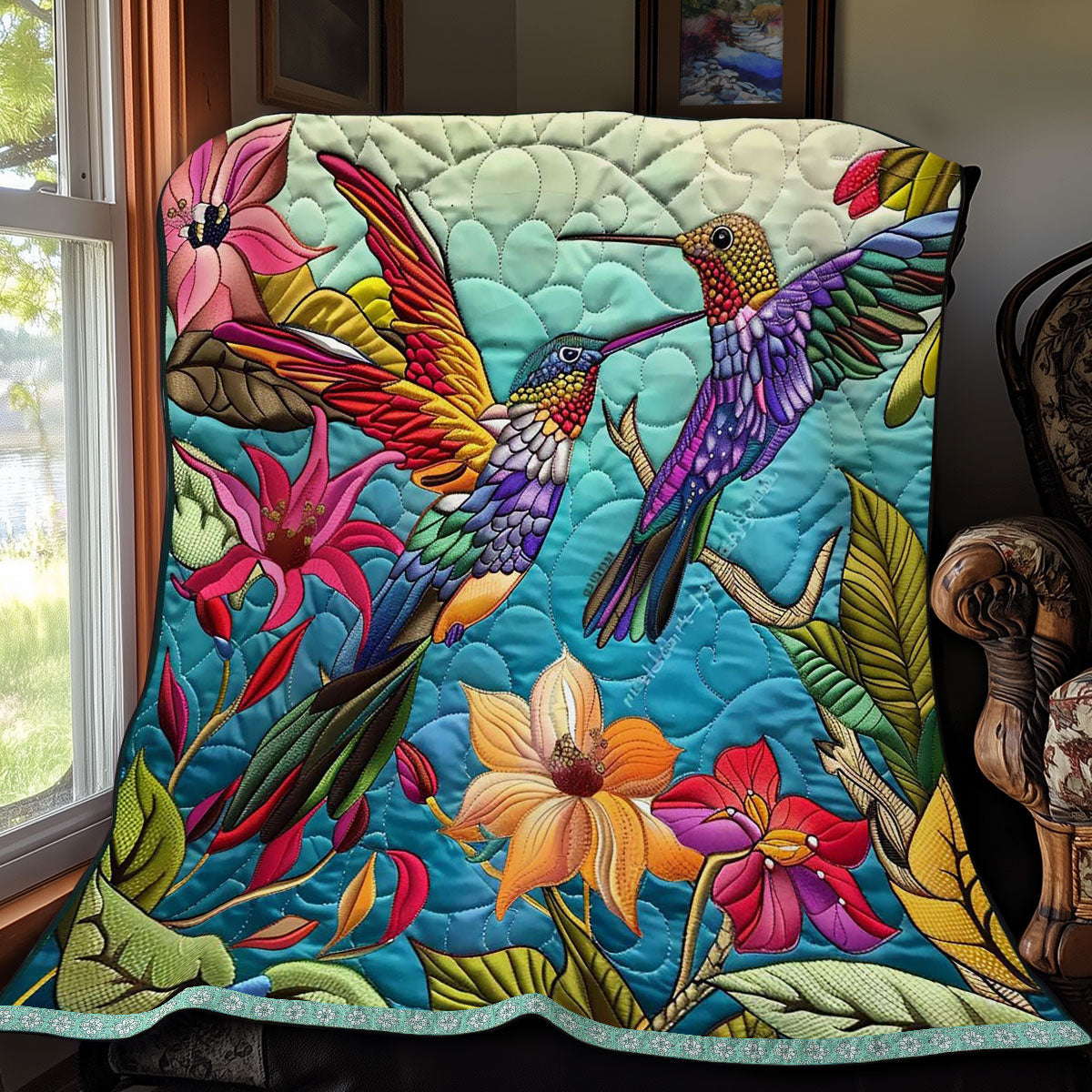 Vivid Hummingbirds WN0509053CL Quilt