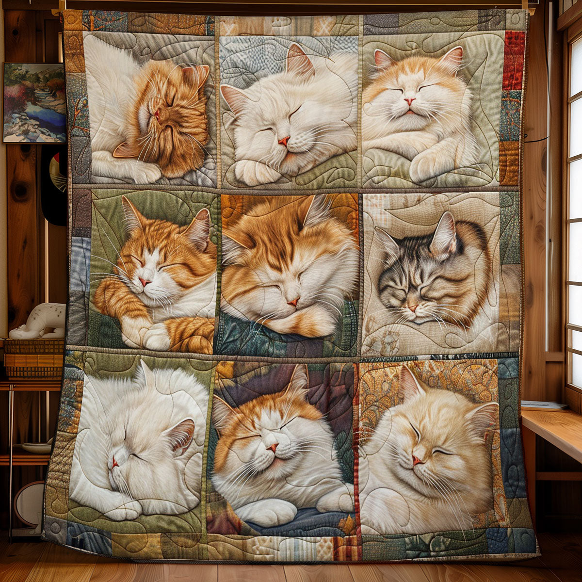 Warm Cuddle Cats WM1908009CL Quilt