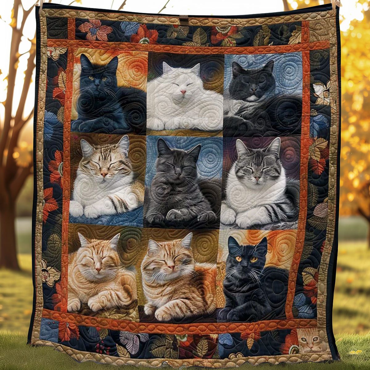 Warm Slumbers Cats WN1508088CL Quilt
