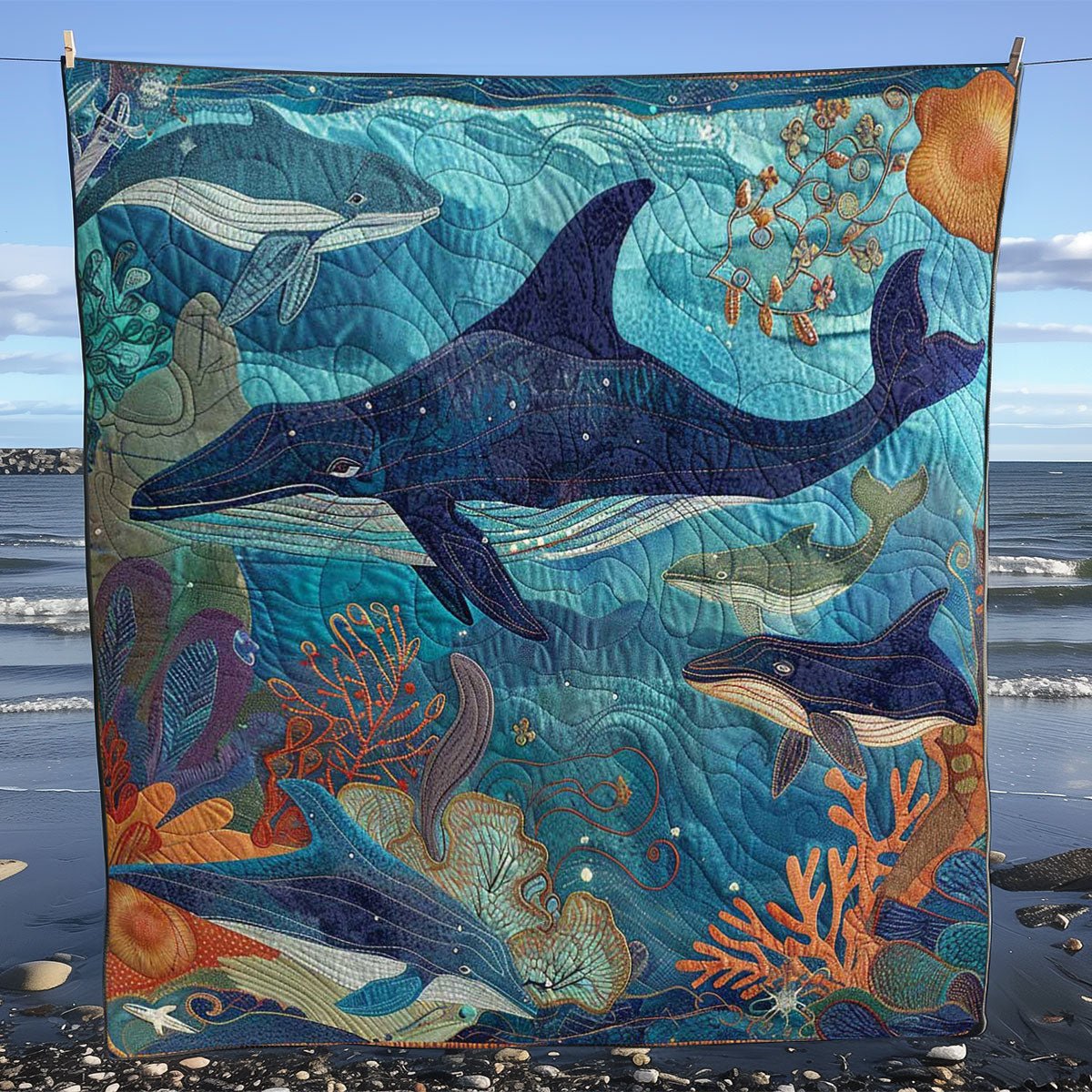 Whales' Retreat WN1408005CL Quilt