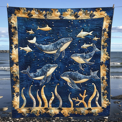 Whales' Tranquil Waves WN1408031CL Quilt