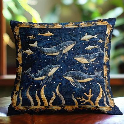 Whales' Tranquil Waves WN1408031CL Quilt Pillow Case