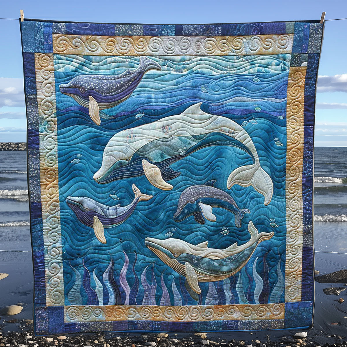 Whales' Voyage WN1408011CL Quilt