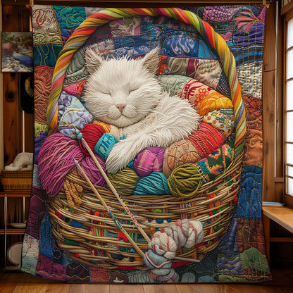 Whimsical Cat Sleeping WM2808021CL Quilt