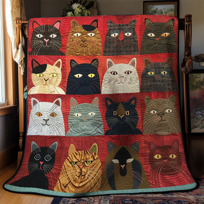 Whimsical Cat WN0909083CL Quilt