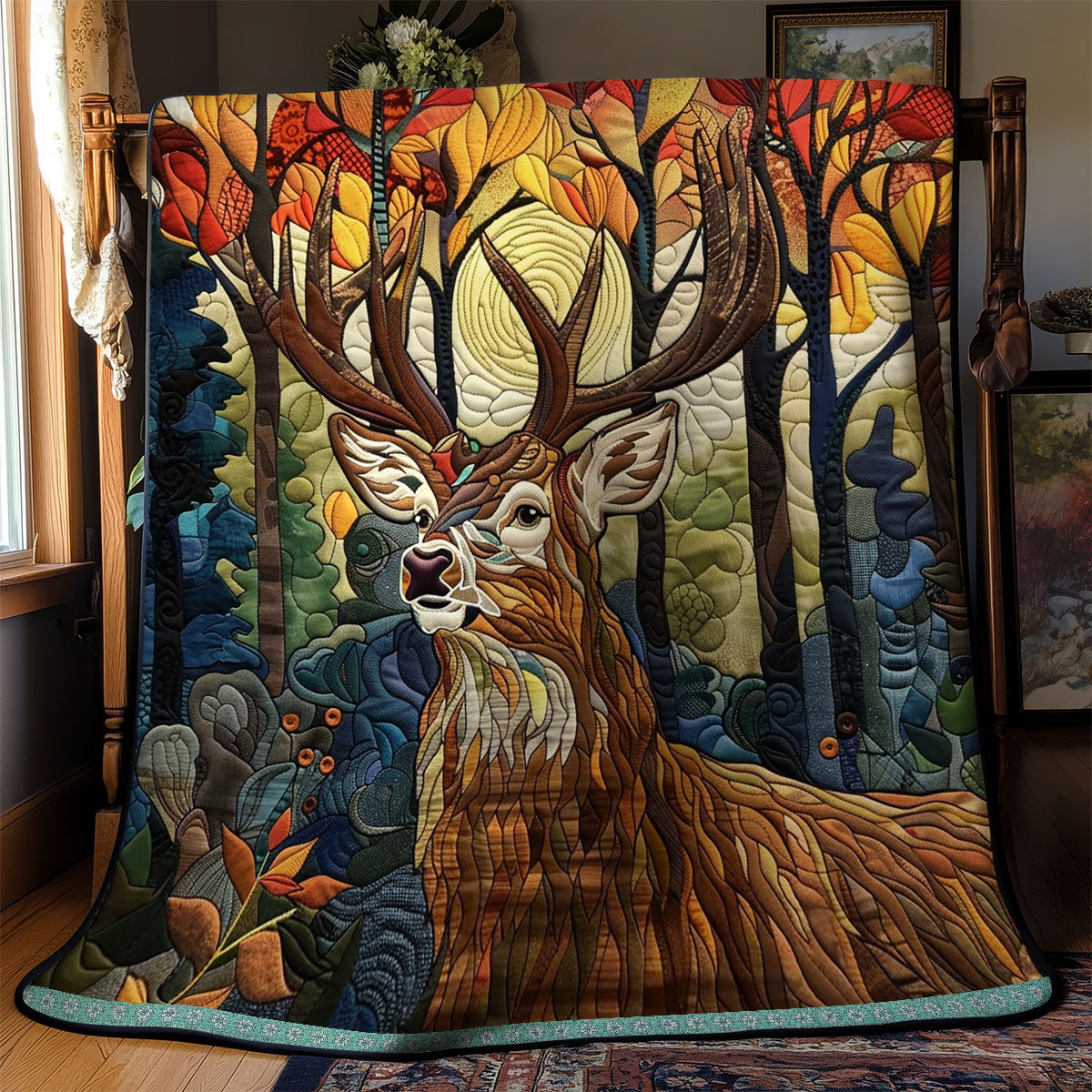 Whispering Woods Deer WN0909078CL Quilt