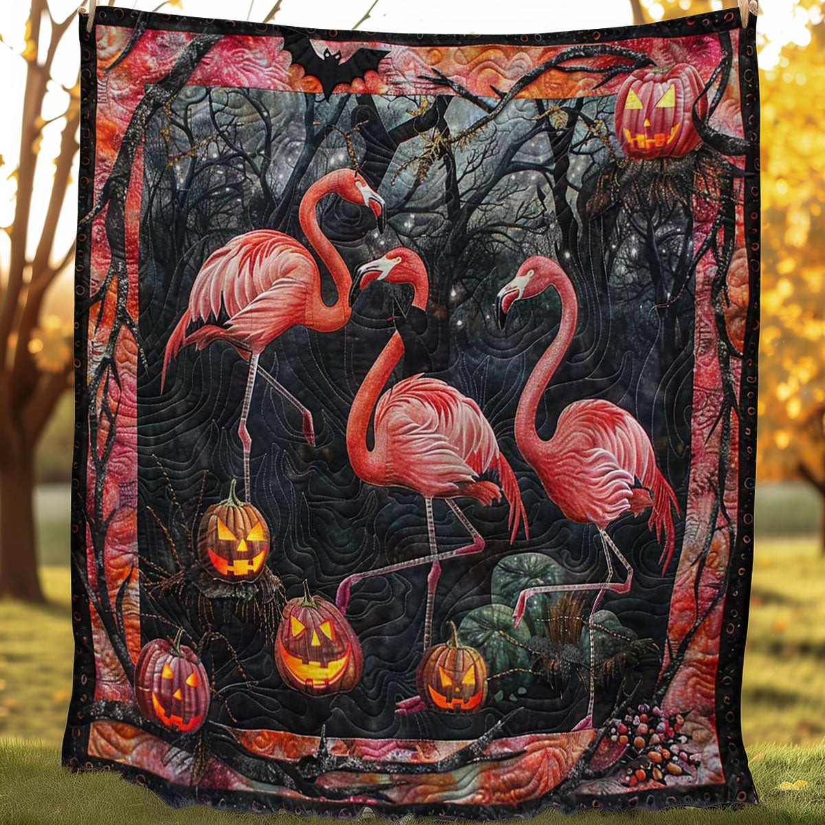 Wicked Flamingo Nest WN0908011CL Quilt