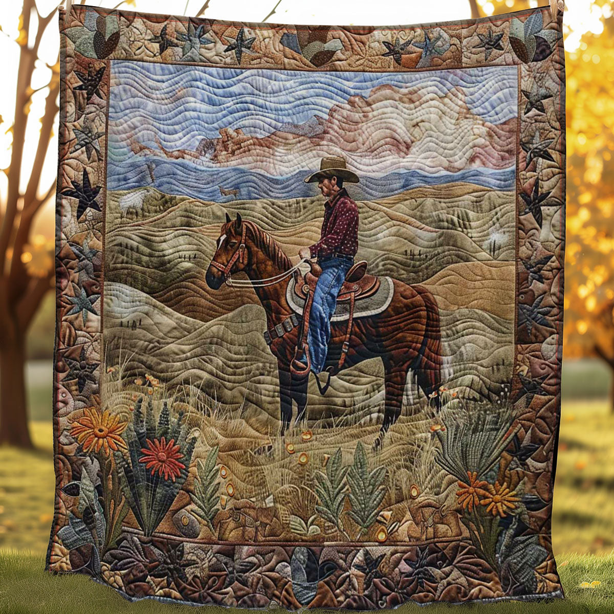 Wild Cowboy Throw WN2108011CL Quilt