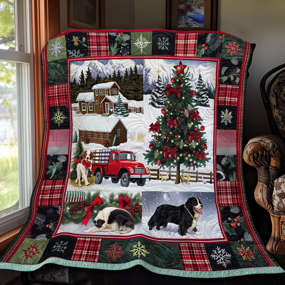 Winter Bernese Mountain WN3008022CL Quilt