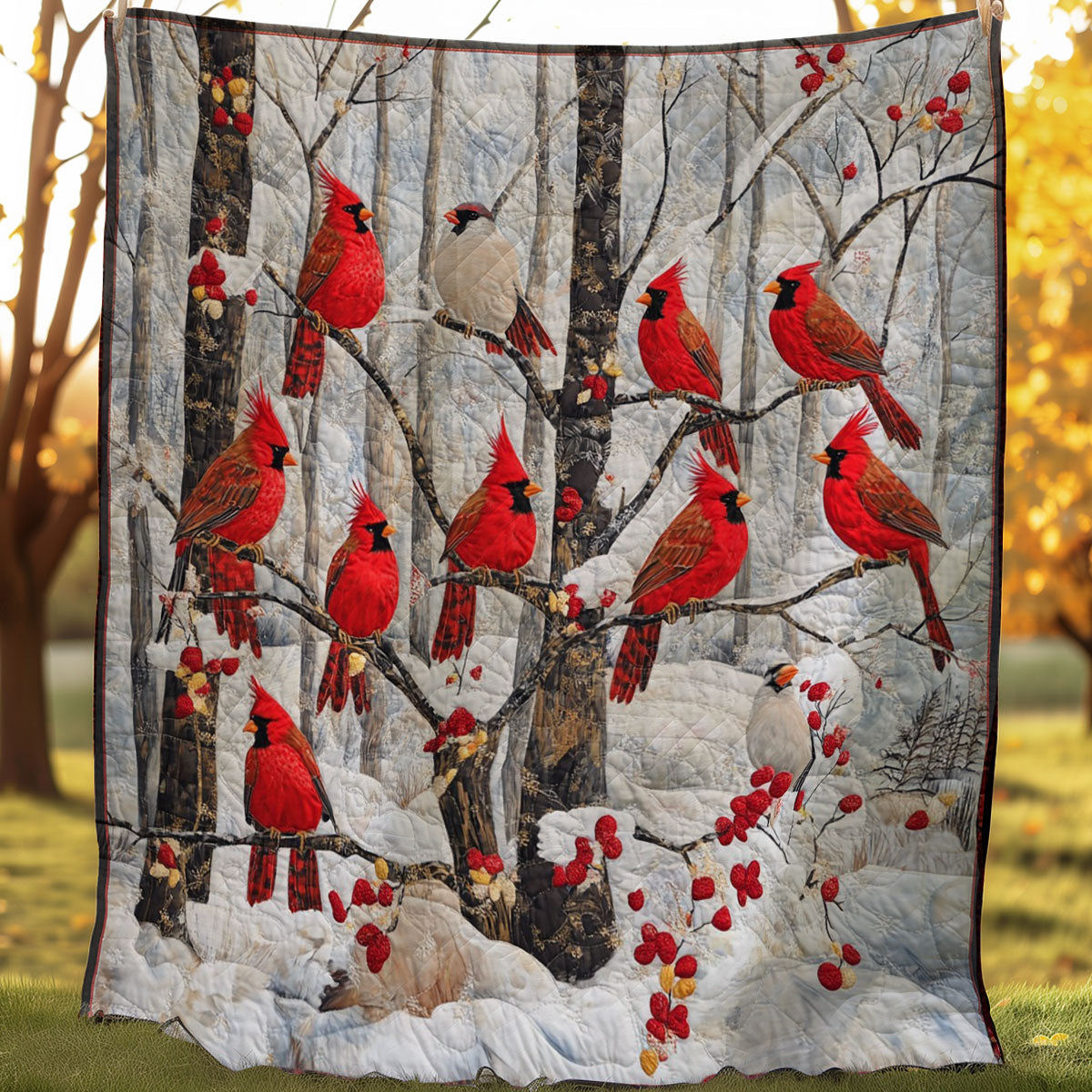 Winter Cardinals WM3107001CL Quilt