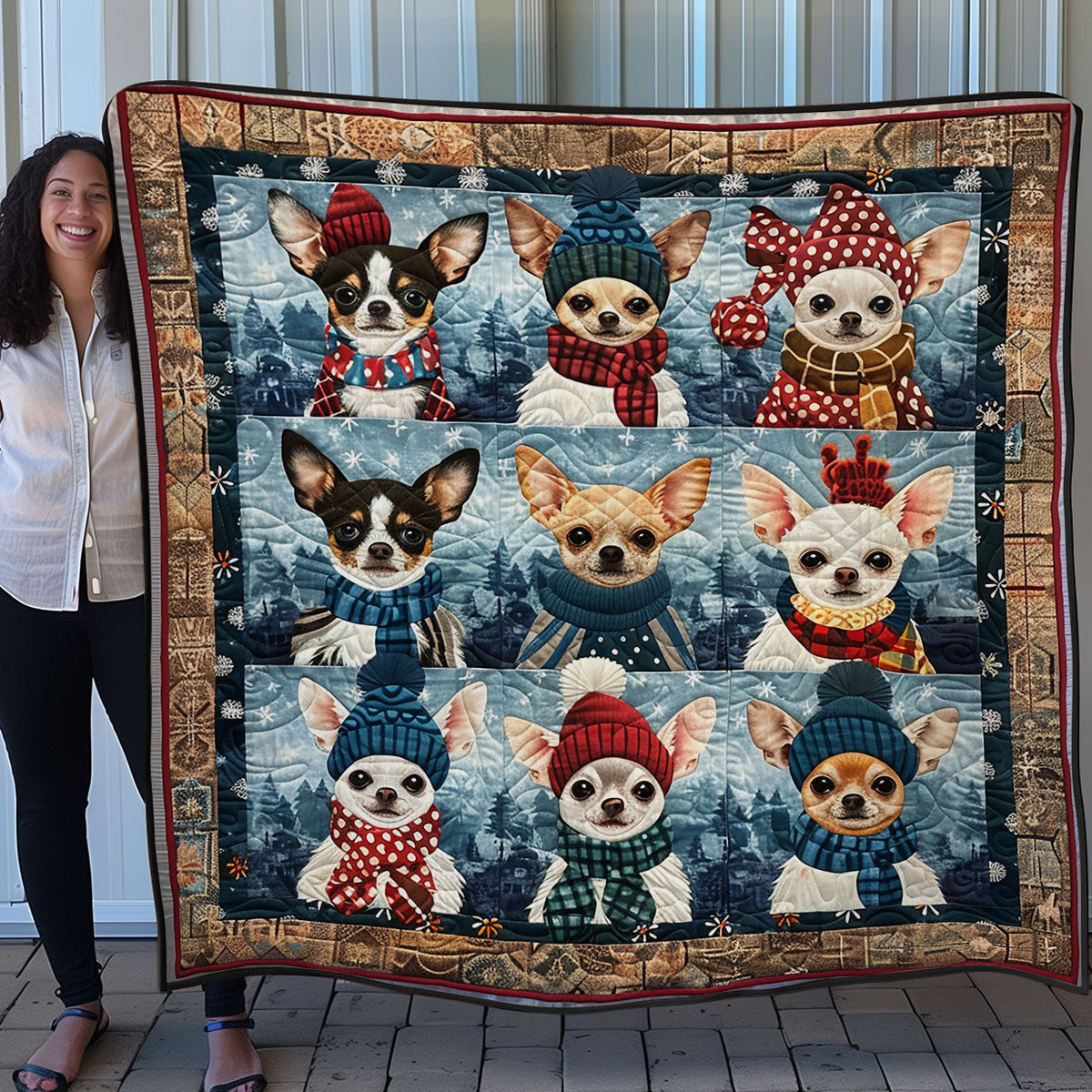 Winter Chihuahua SR1608014CL Quilt