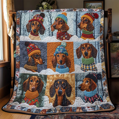 Winter Dachshunds SR2308012CL Quilt