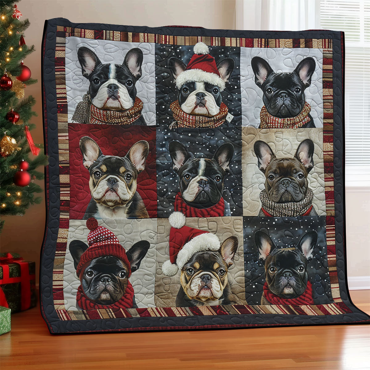 Winter French Bulldog SR2008039CL Quilt