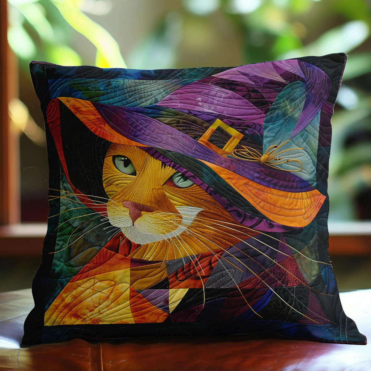 Witch Hat Cat WN3007098CL Quilt Pillow Case