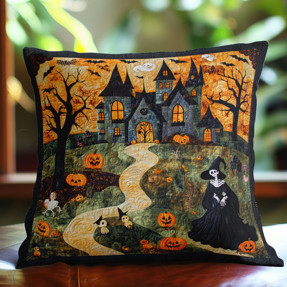 Witch In Haunted Castle WN3107081CL Quilt Pillow Case