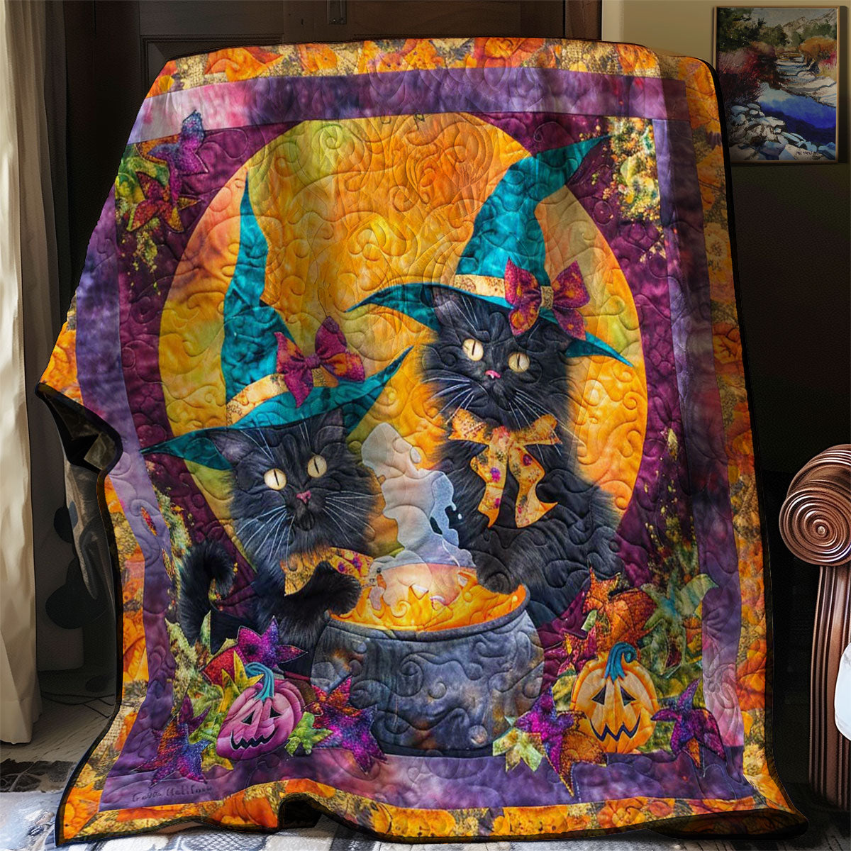 Witch's Cat's Secret WN1408044CL Quilt