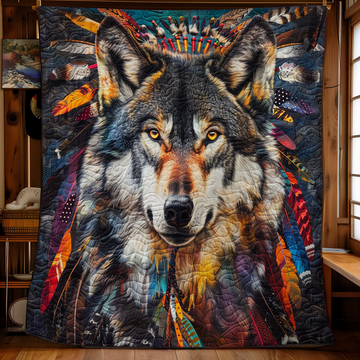 Wolf And Feathers WM2908046CL Quilt