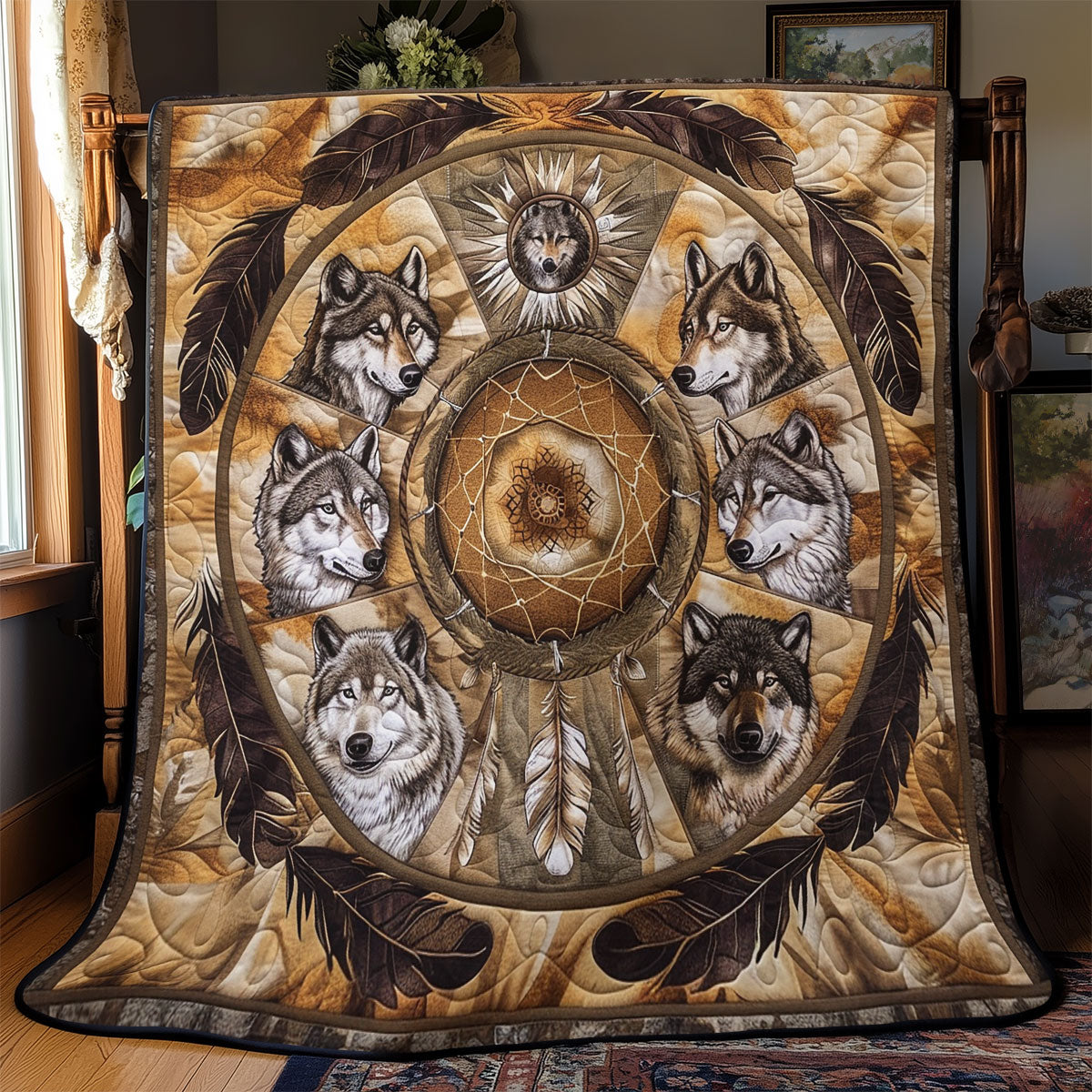 Wolves Dreamcatcher SR2608006CL Quilt