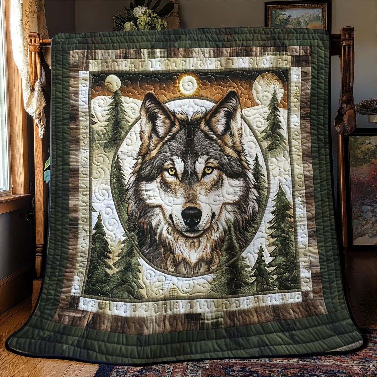 Woodland Wolf Protector SR2208028CL Quilt