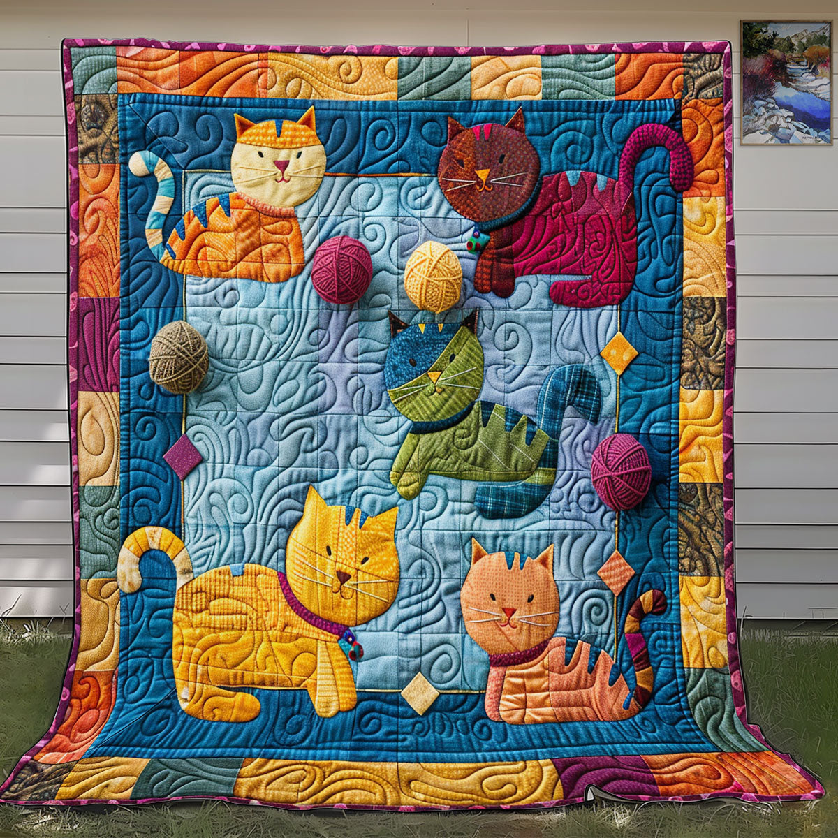 Yarnball Cat SR0908017CL Quilt