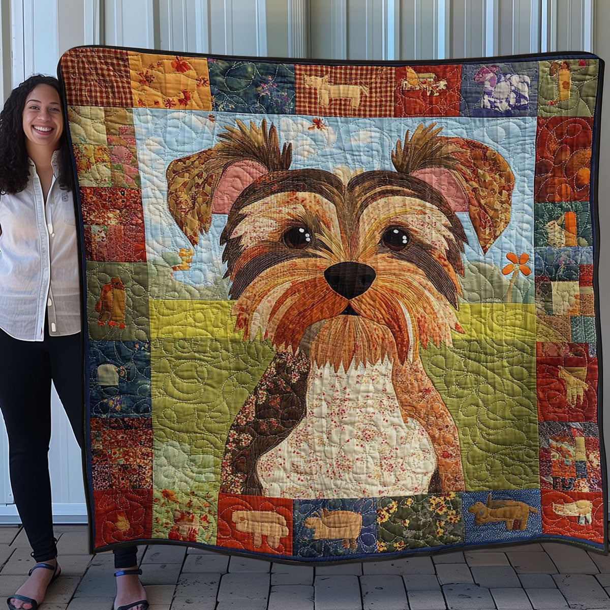 Yorkshire Terrier Cute WN0608054CL Quilt