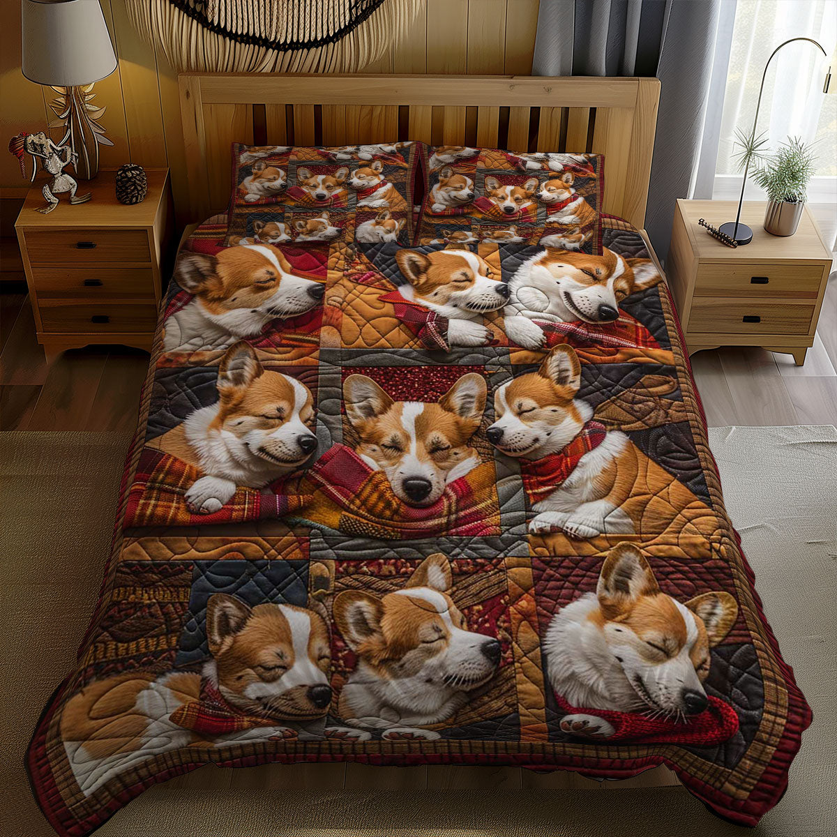 Corgi Soft Snooze WN1609006CL Duvet Cover Set