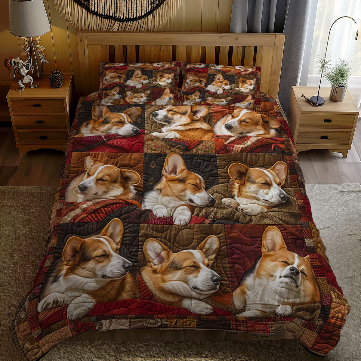 Corgi Warm Slumber WN1609007CL Duvet Cover Set