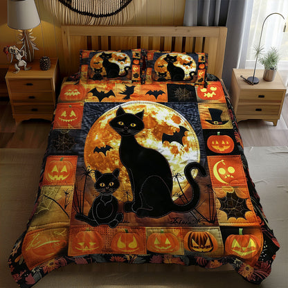 Halloween Cat And Pumpkin WN1609010CL Duvet Cover Set