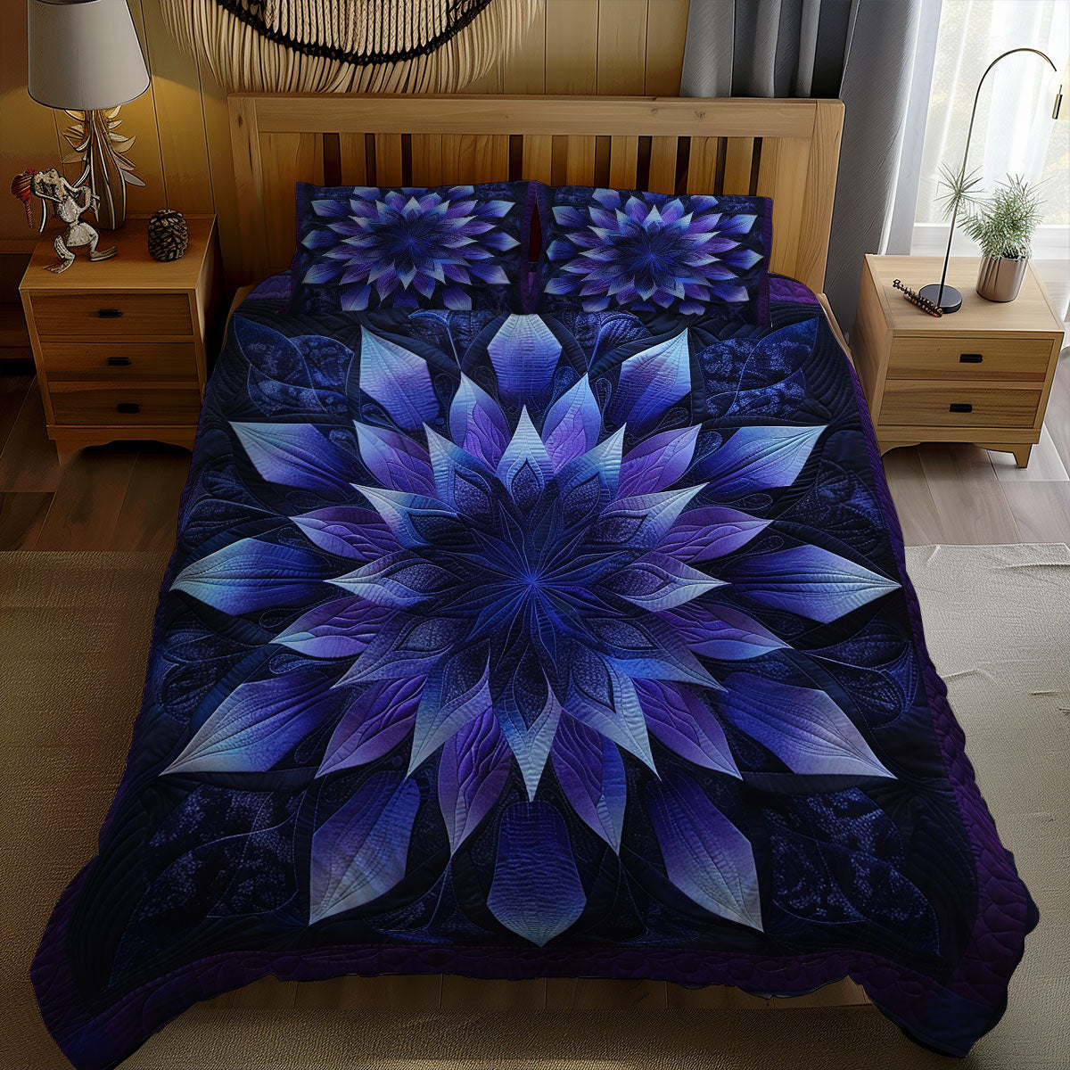 Mystic Blue Blossom WN1609012CL Duvet Cover Set