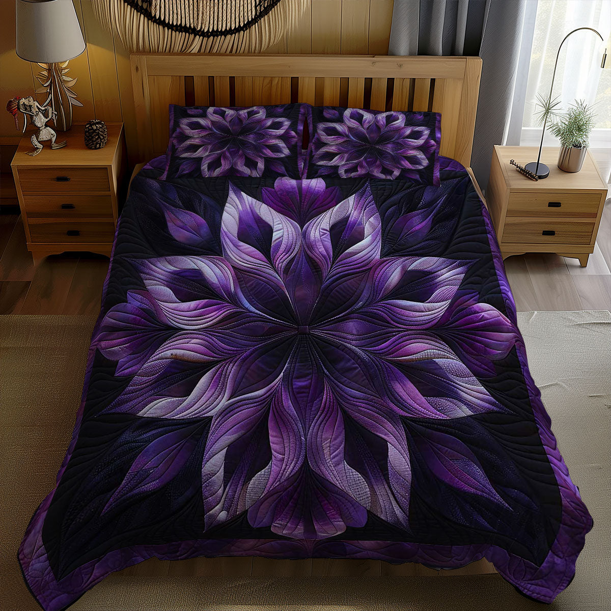 Mystic Purple Flower WN1609014CL Duvet Cover Set