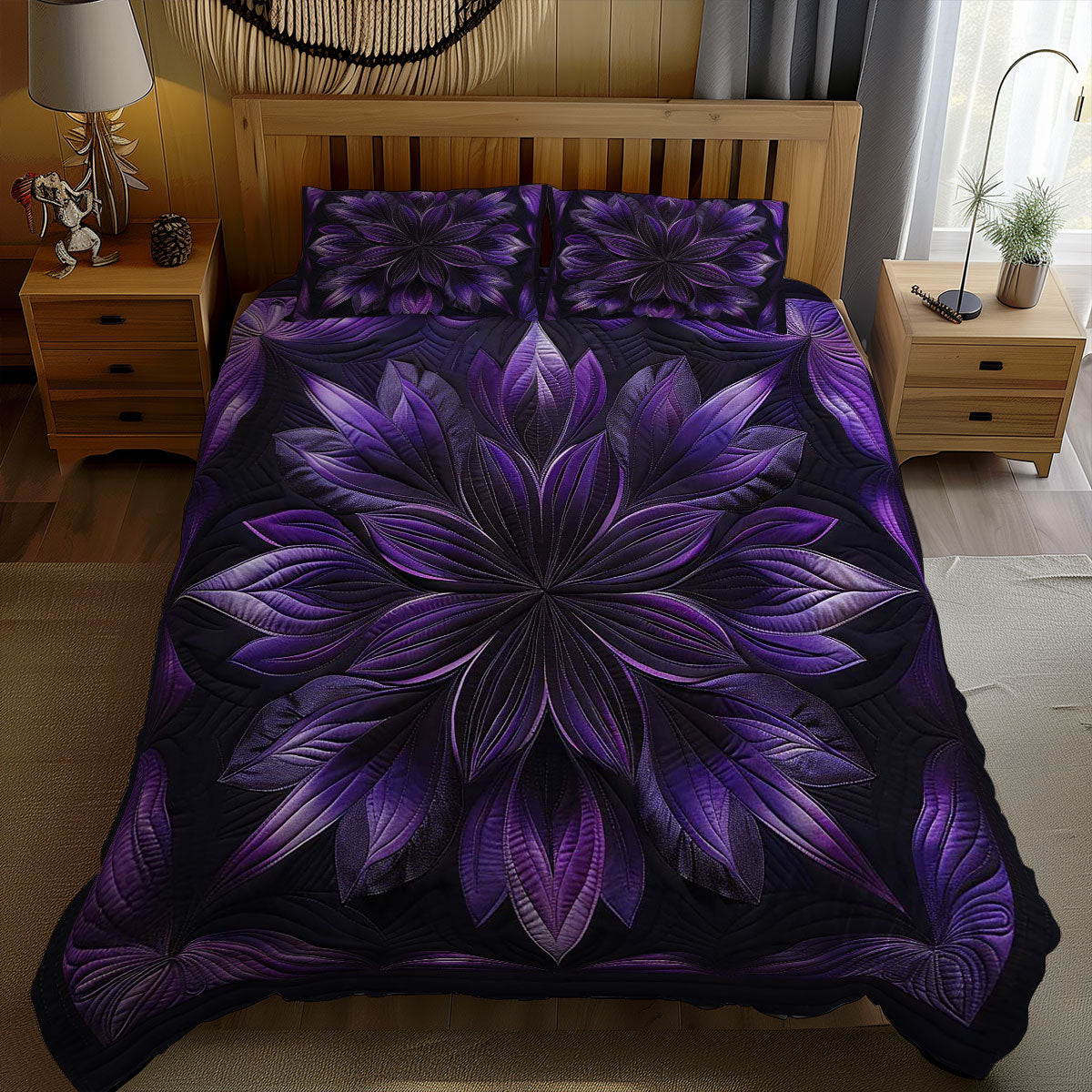 Mystical Purple Flower WN1609016CL Duvet Cover Set