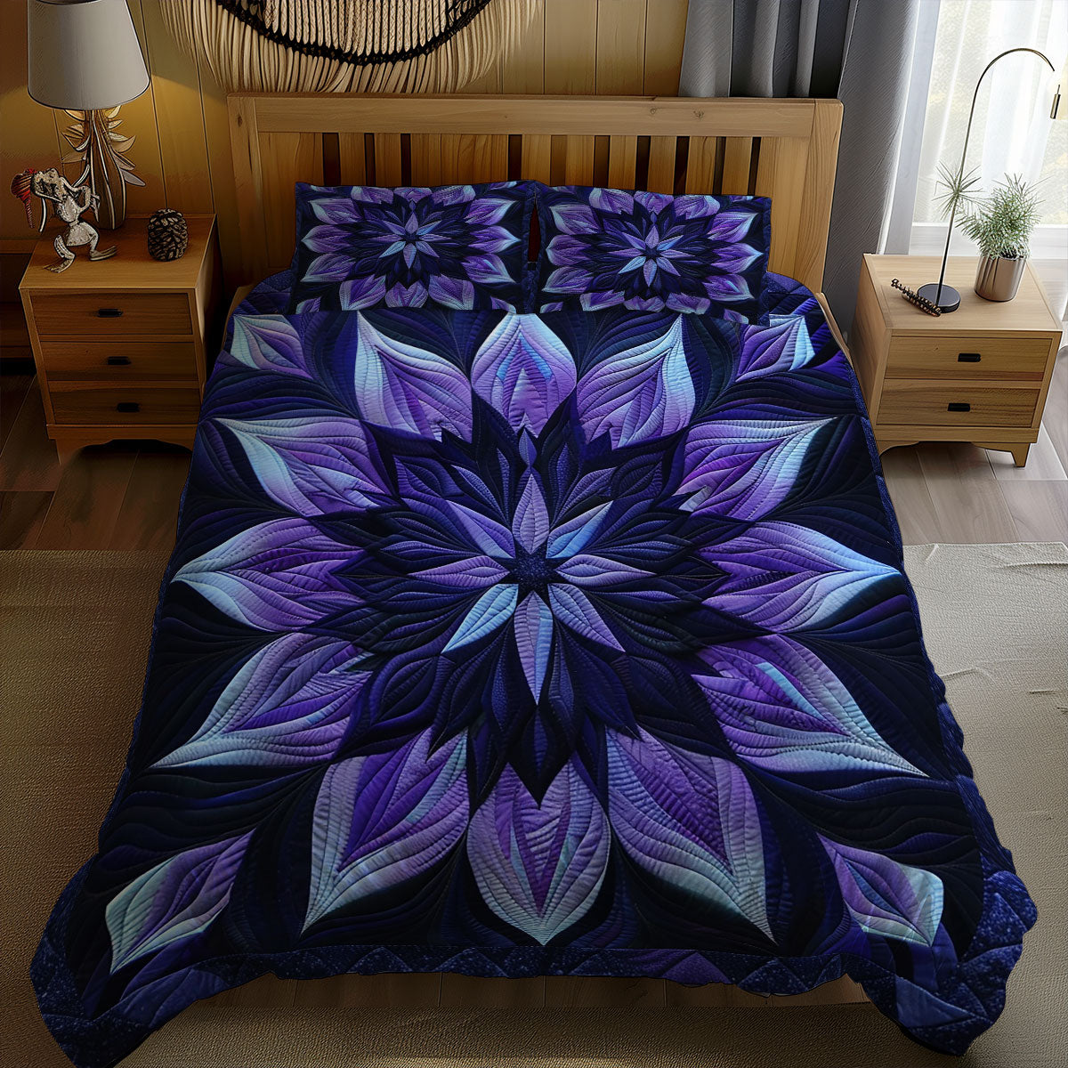 Purple Enigma Bloom WN1609017CL Duvet Cover Set