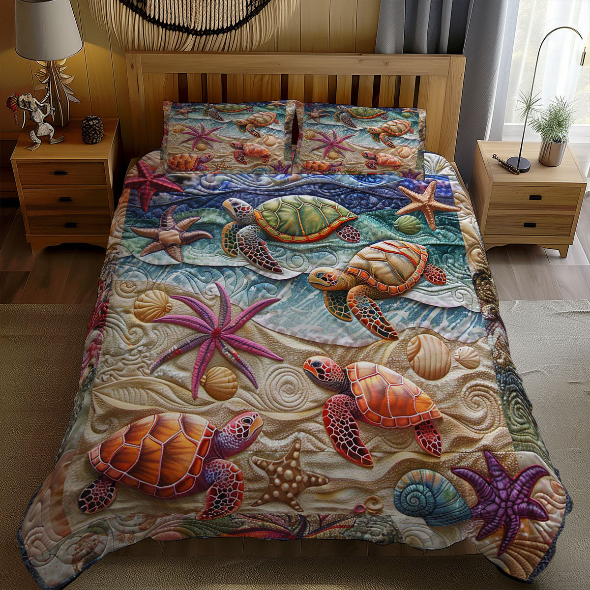 Seaside Turtle Sanctuary WN1609030CL Duvet Cover Set