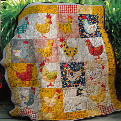 Cartoon Yellow Chickens WM2407008CL Quilt