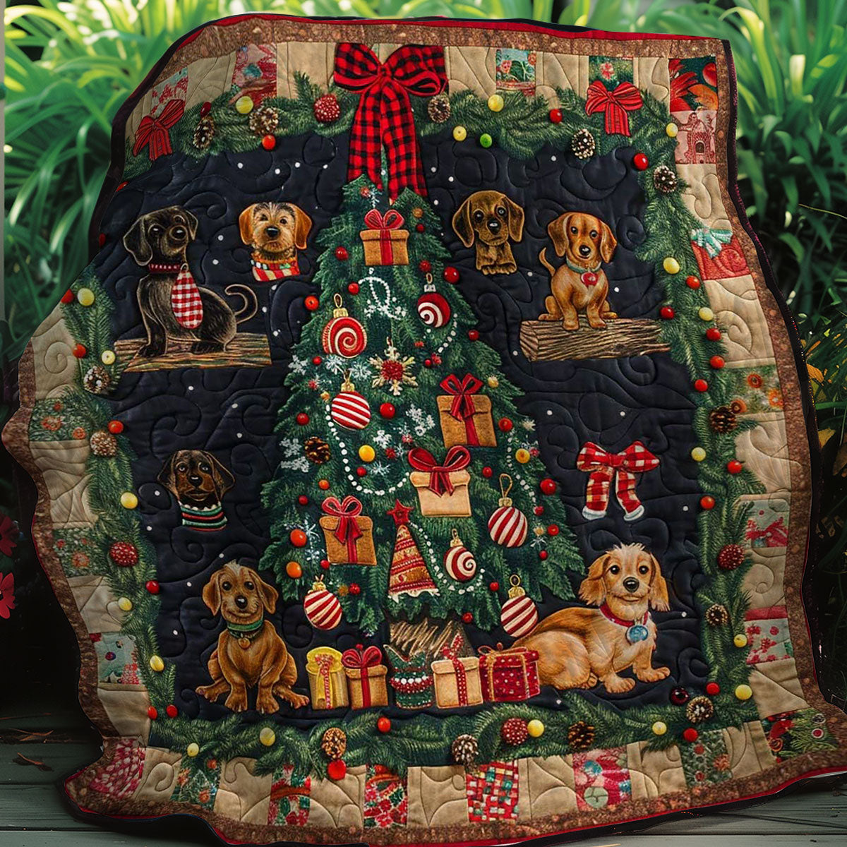 Christmas Dachshunds WM2707001CL Quilt