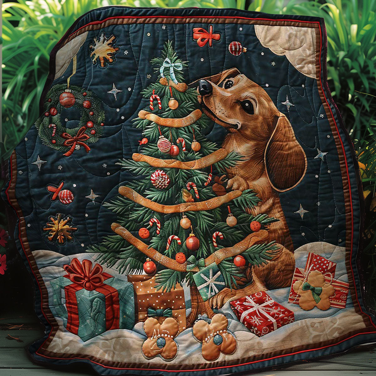 Christmas Dachshunds WM2707002CL Quilt