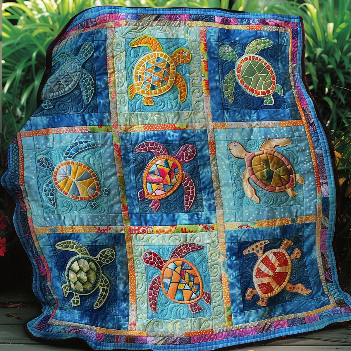 Glassea Baby Turtles WM2707001CL Quilt