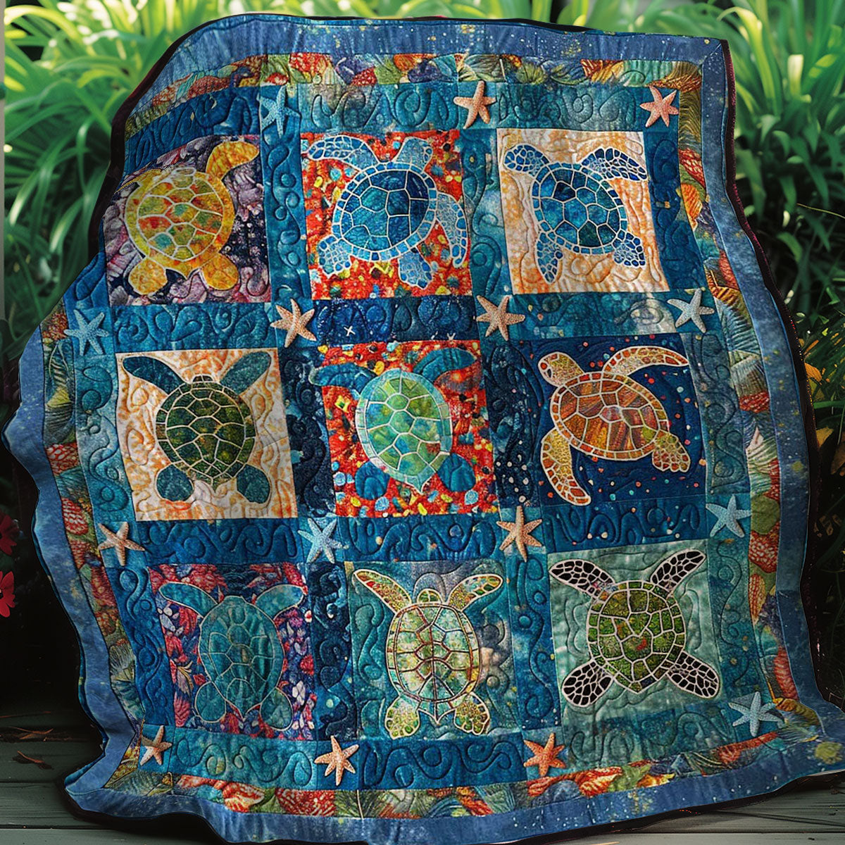 Glassea Turtles WM2707001CL Quilt